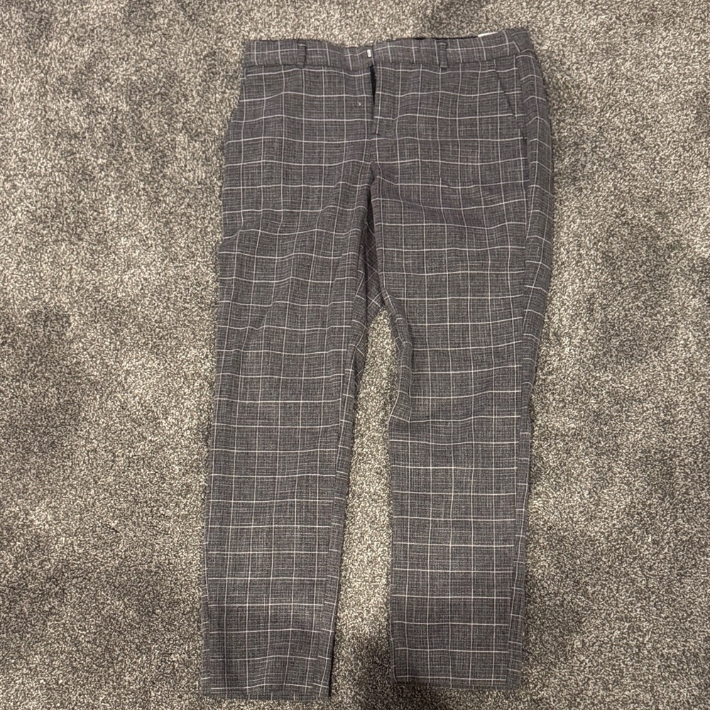 Banana Republic Women's Gray Checkered Pants
